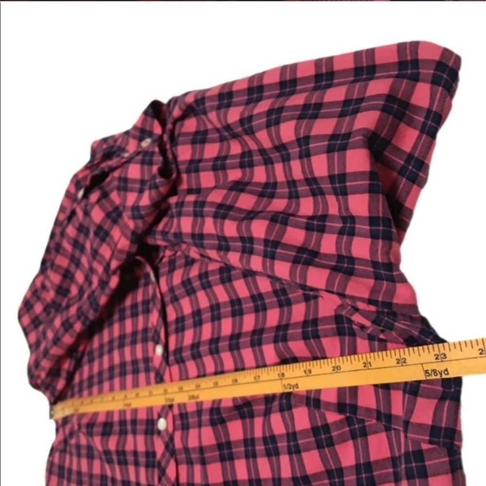 Talbots Button Up Flannel Plaid Shirt Womens XL - Picture 12 of 14